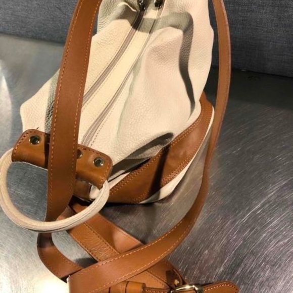 Valentina Bags Valentina Italy Leather Sling Bucket Bag Backpack
